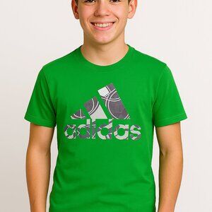 Adidas Boys Size XL-18 Athletic T-shirt Climalite